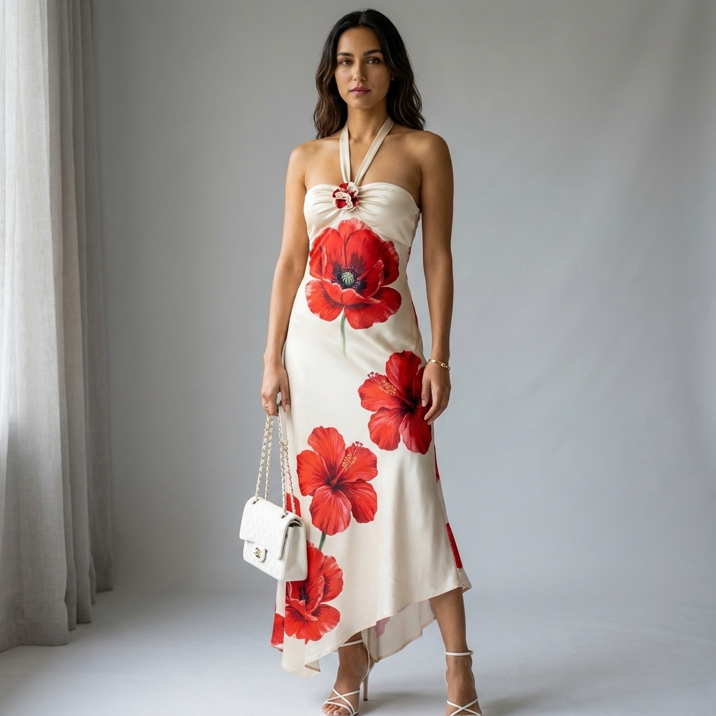 Tenue florale créée avec Shootnova